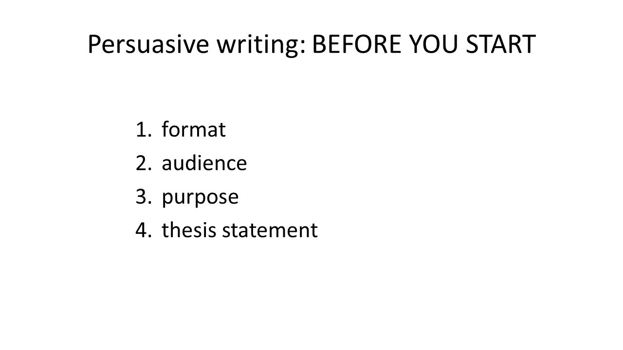 Main purpose of a persuasive essay